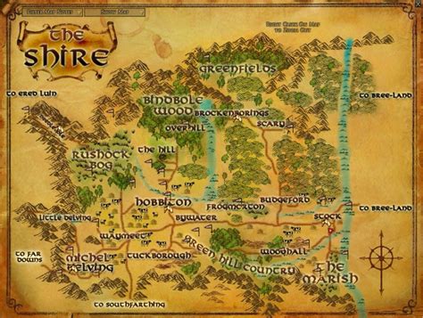 hobbit village name|Regions of the Shire .